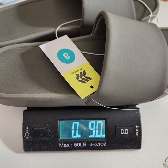 All in Motion Men's Trey Sport Slides Olive Green Size 8 Slip-on, Non-Marking So - Picture 6 of 6